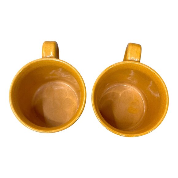 Vintage Oma & Opa German Ceramic Coffee Mugs Sunflower Folksy Pair cup Set Lot 2 - Picture 2 of 8